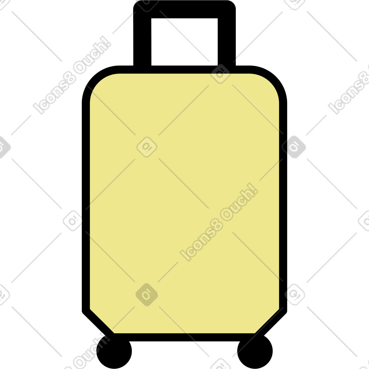 Valigia illustrazione in stile Mochi scarica in PNG, SVG