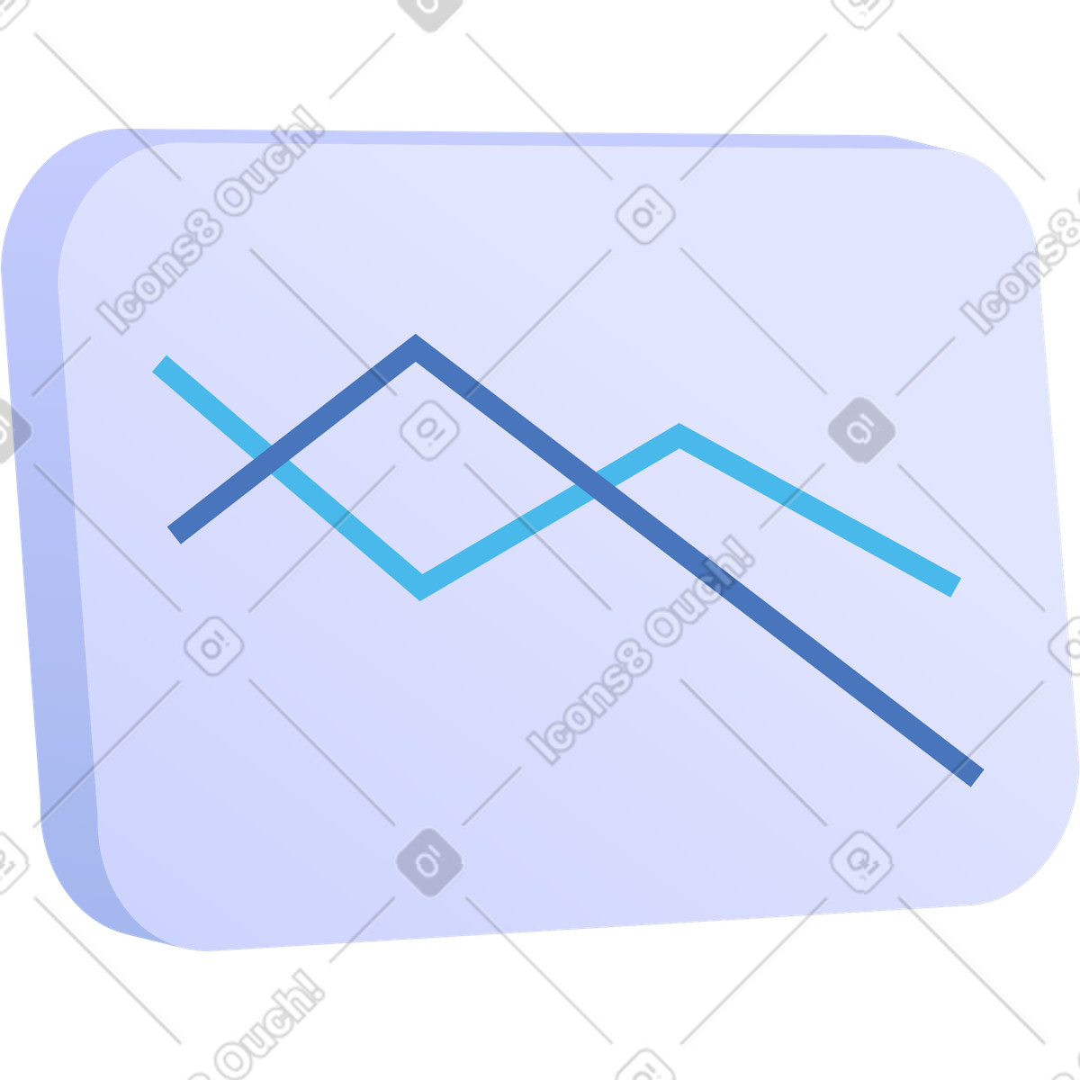 Ilustração de Quadro com gráfico para baixo em no estilo Quantum baixar em PNG, SVG