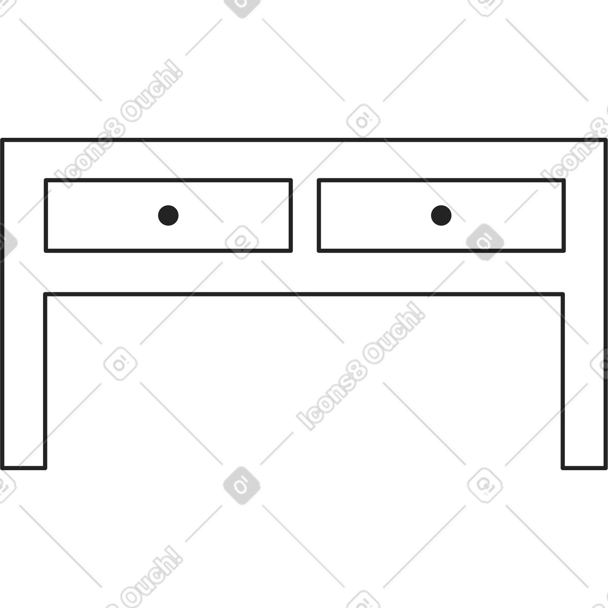 Indian table illustration in Sammy Line style download in PNG, SVG