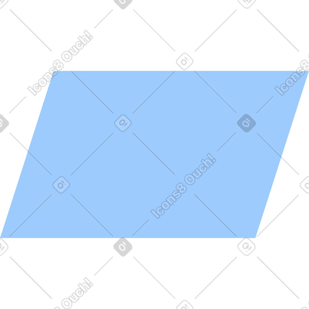 Ilustração de Light blue parallelogram em no estilo Pale para baixar em PNG, SVG