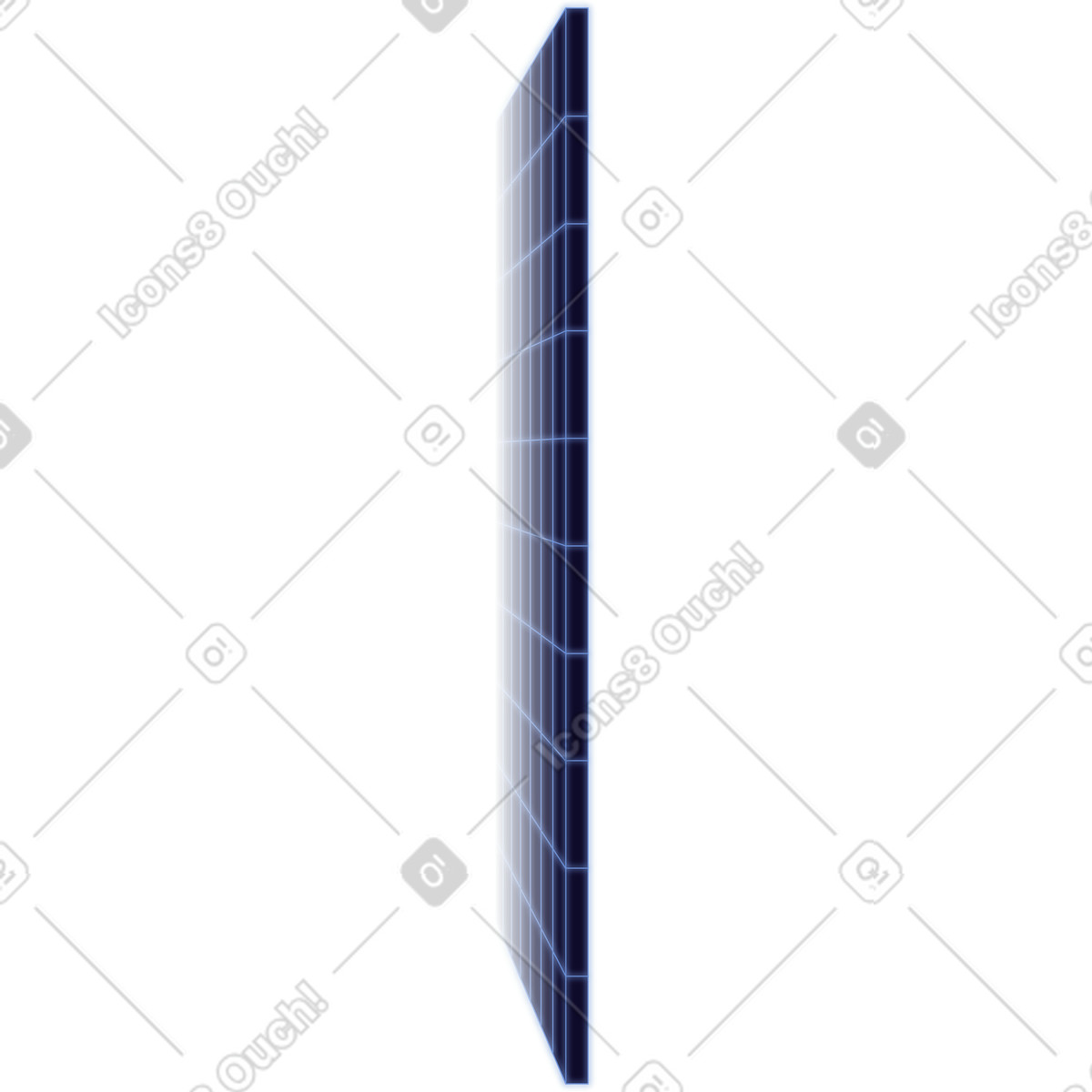 Wireframe panel illustration in Dimension style download in PNG, SVG