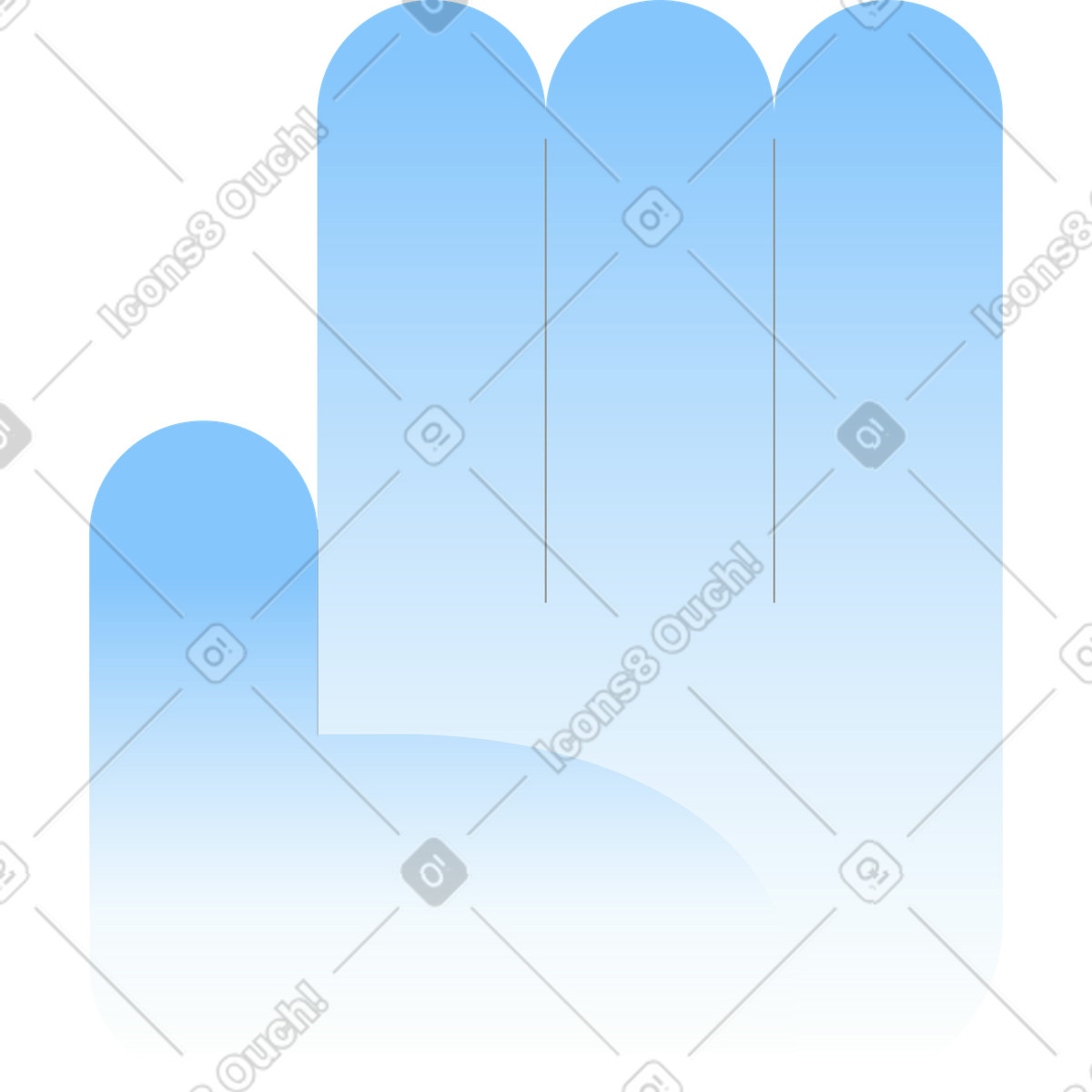 Palmo della mano umana illustrazione in stile Concept scarica in PNG, SVG