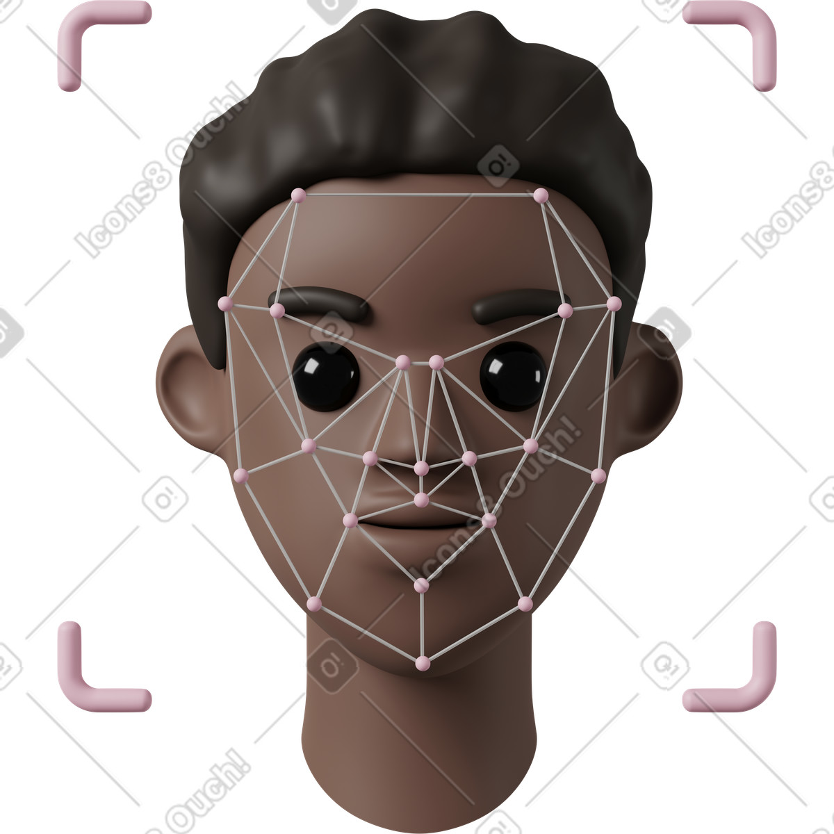 Иллюстрация Сканирование лица в стиле 3D Casual life — скачать в форматах PNG, SVG