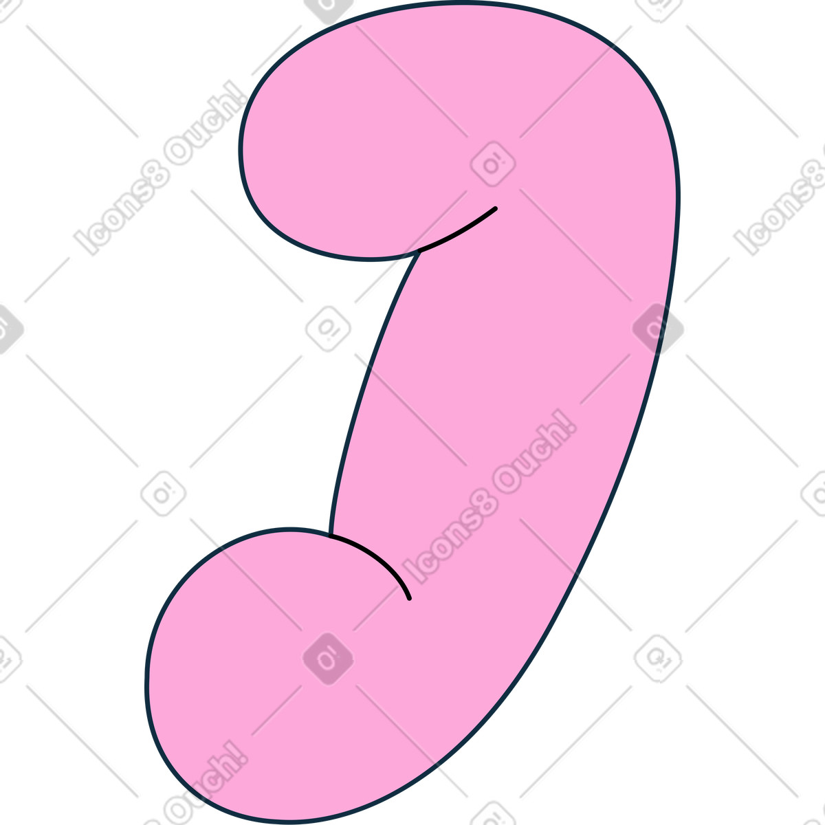 Иллюстрация Буква j в стиле Bubble gum — скачать в форматах PNG, SVG