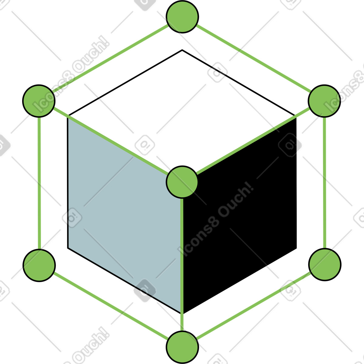Würfel-Illustration im Isometric-Stil als Download in PNG, SVG