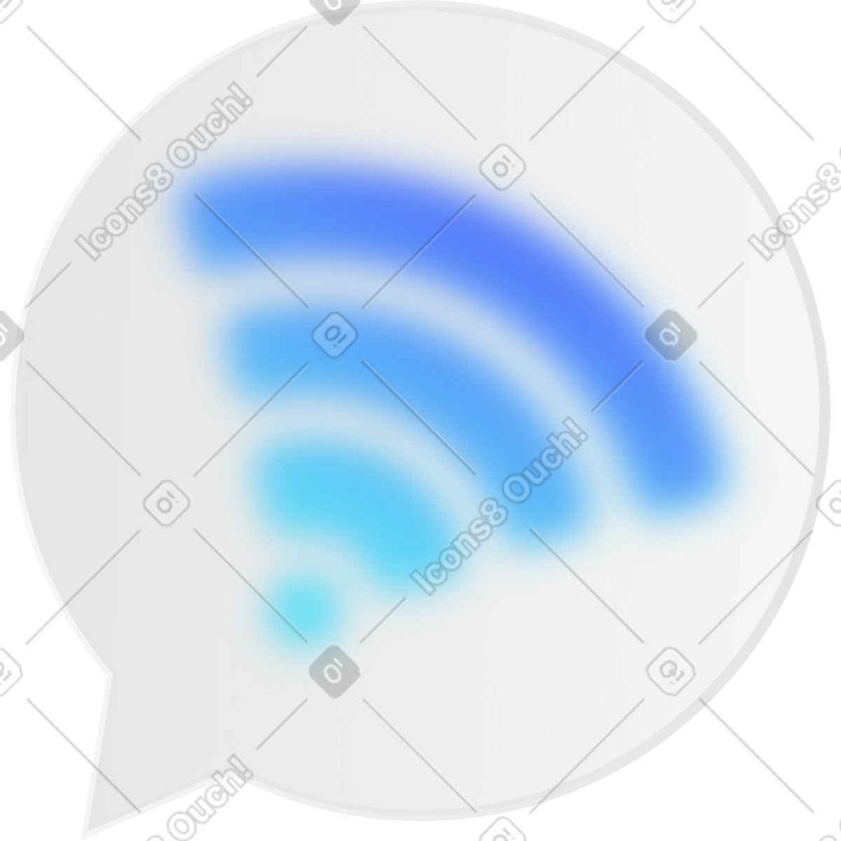 Fumetto con icona wi fi illustrazione in stile Morphis scarica in PNG, SVG