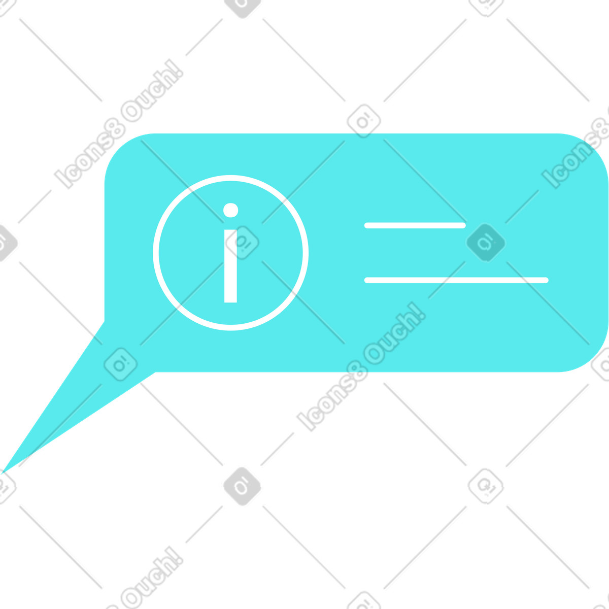 Illustration Bulle de dialogue avec des informations dans le style Bright à télécharger aux formats PNG, SVG