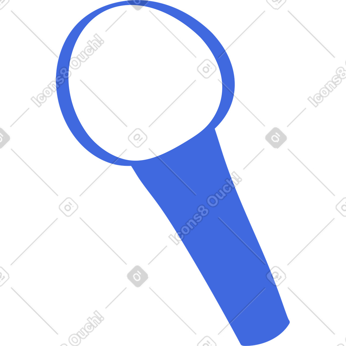 Microphone silhouette minimal shape with rounded head and handle illustrazione in stile Ballpoint Pen scarica in PNG, SVG