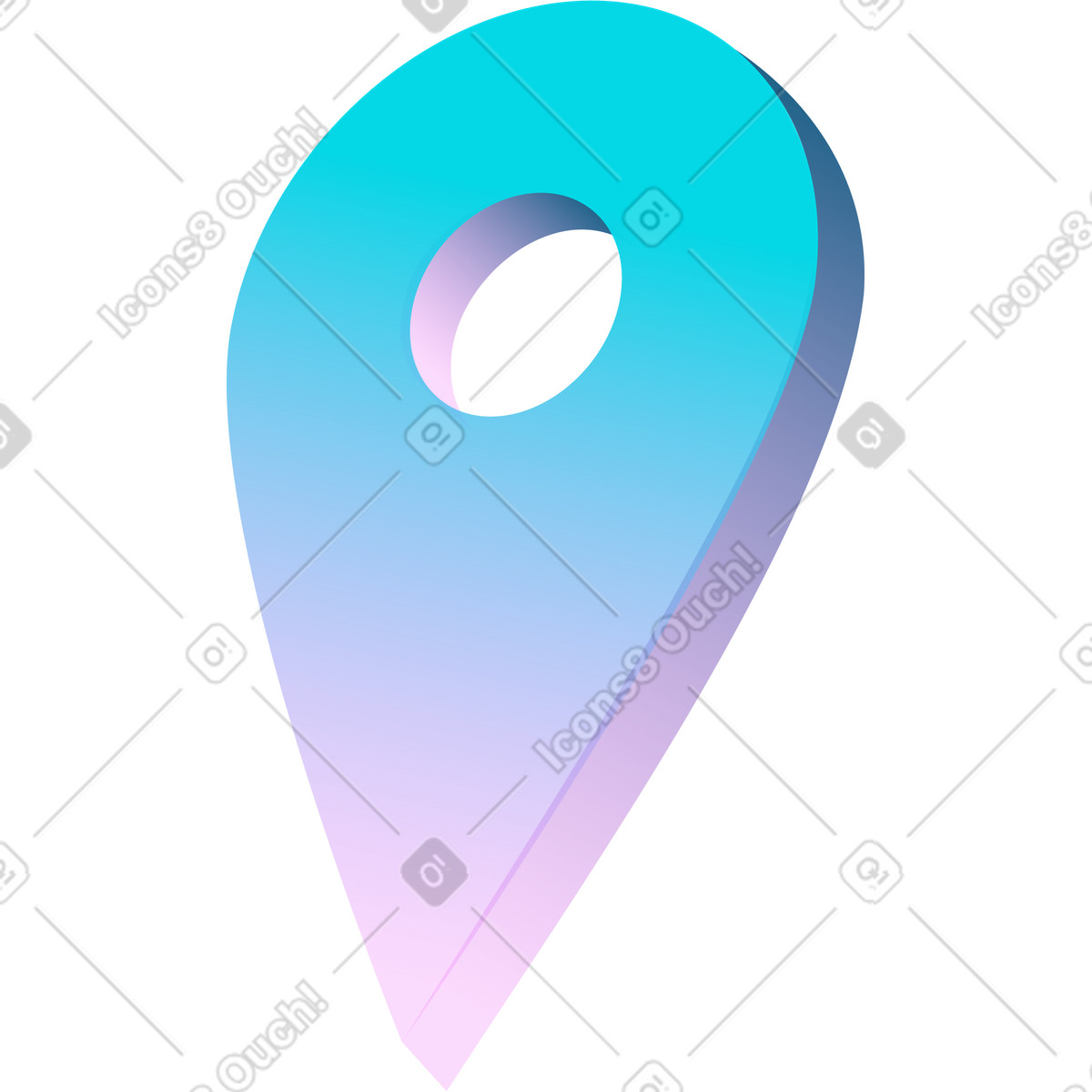 Geolocation-zeichen-Illustration im Neon-Stil als Download in PNG, SVG