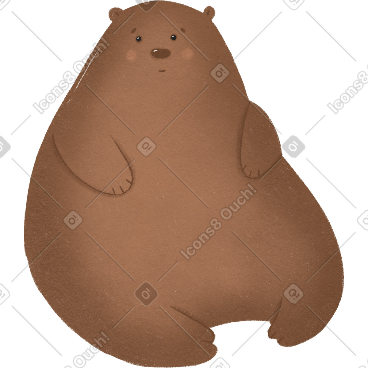 Woolly スタイルの くま のイラストをPNG、SVG形式でダウンロード
