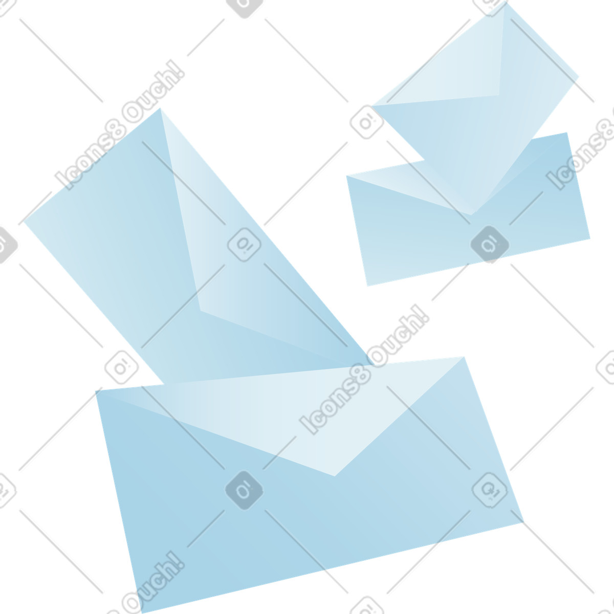 Airy 스타일의 봉투 일러스트레이션 PNG, SVG 다운로드