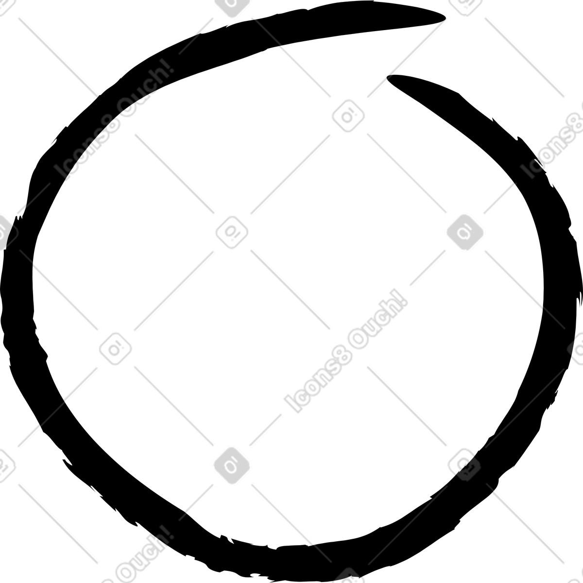 Twirl スタイルの Black round のイラストをPNG、SVG形式でダウンロード