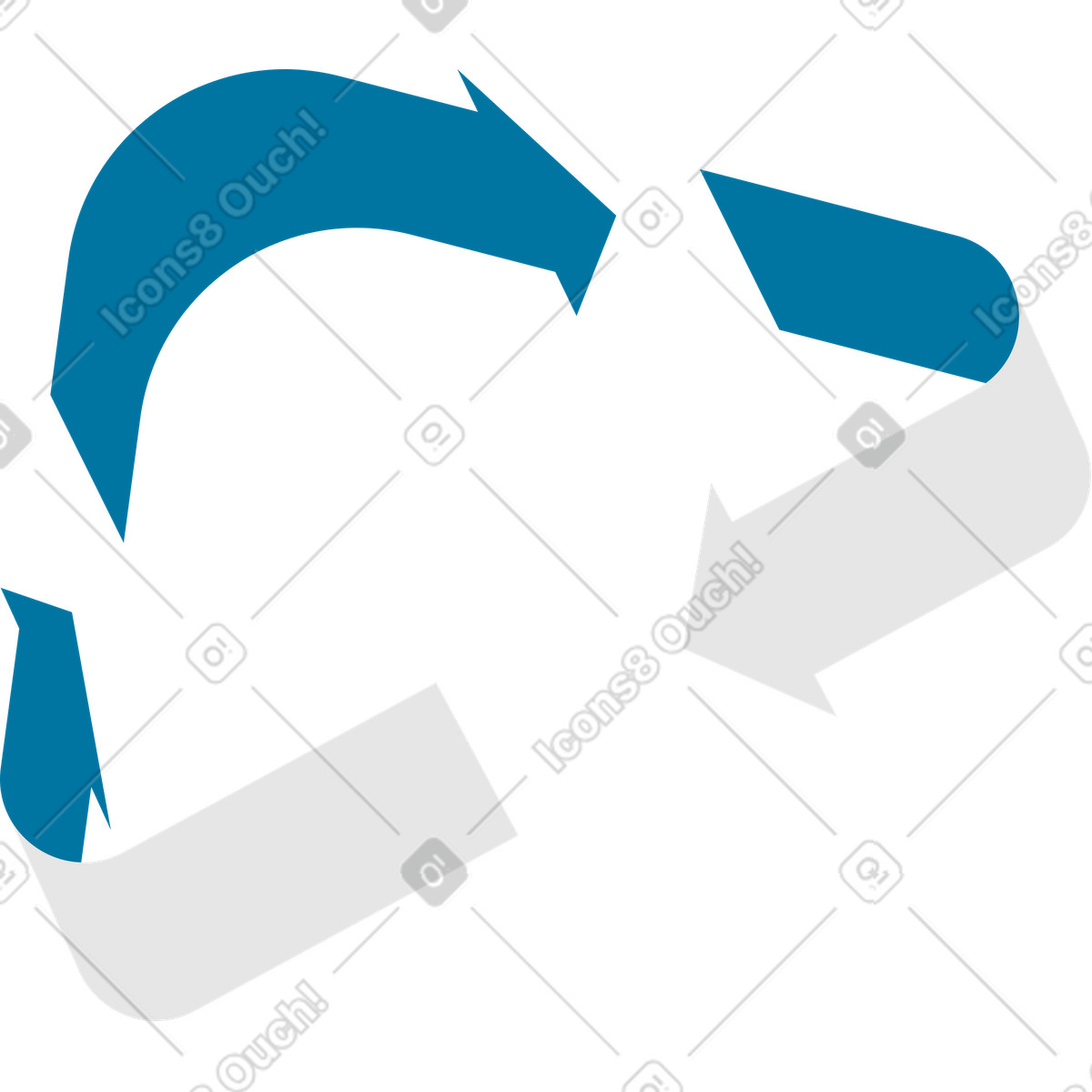 Ilustração de Símbolo reciclagem em no estilo Indigo para baixar em PNG, SVG