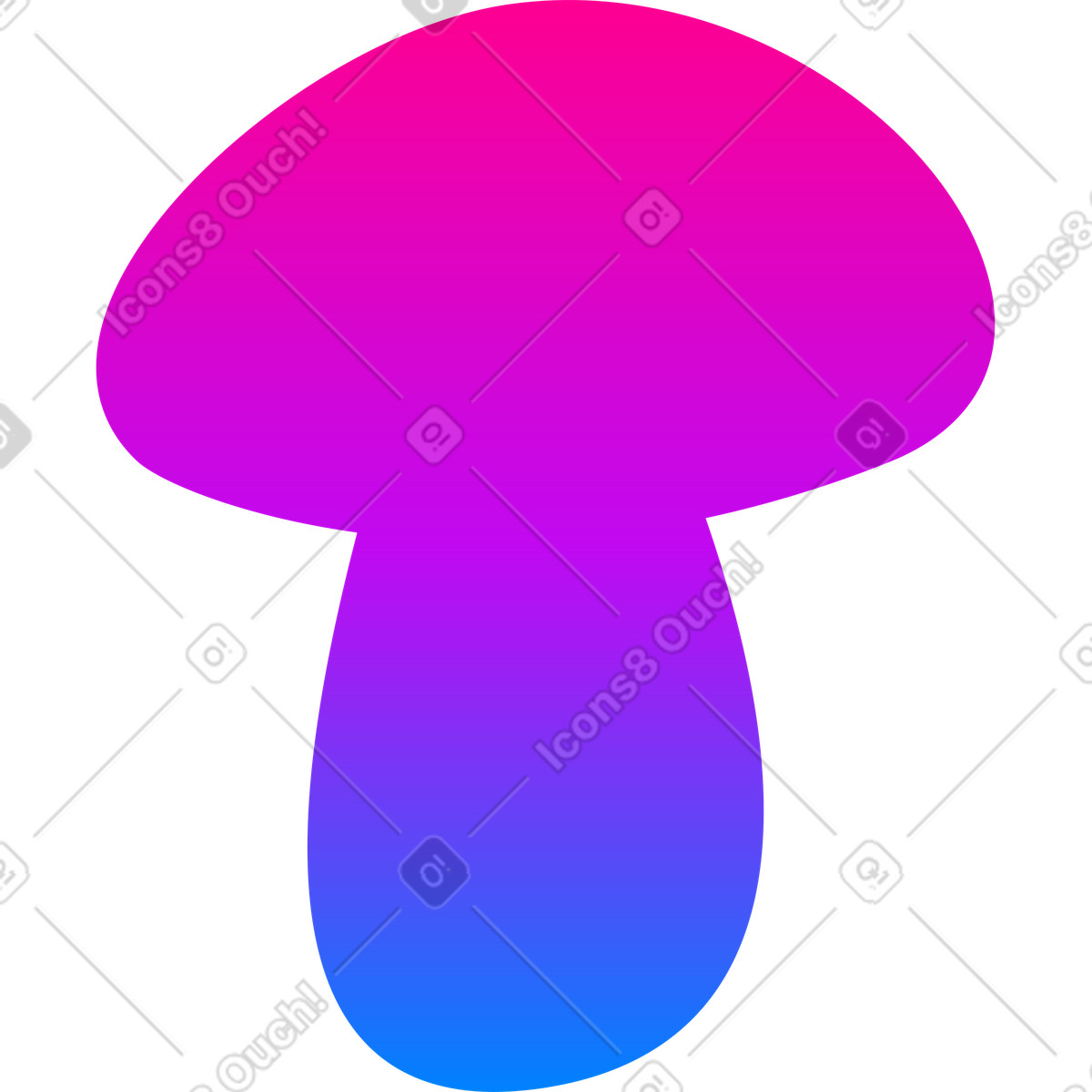 Mushroom illustration in Vibrant style download in PNG, SVG