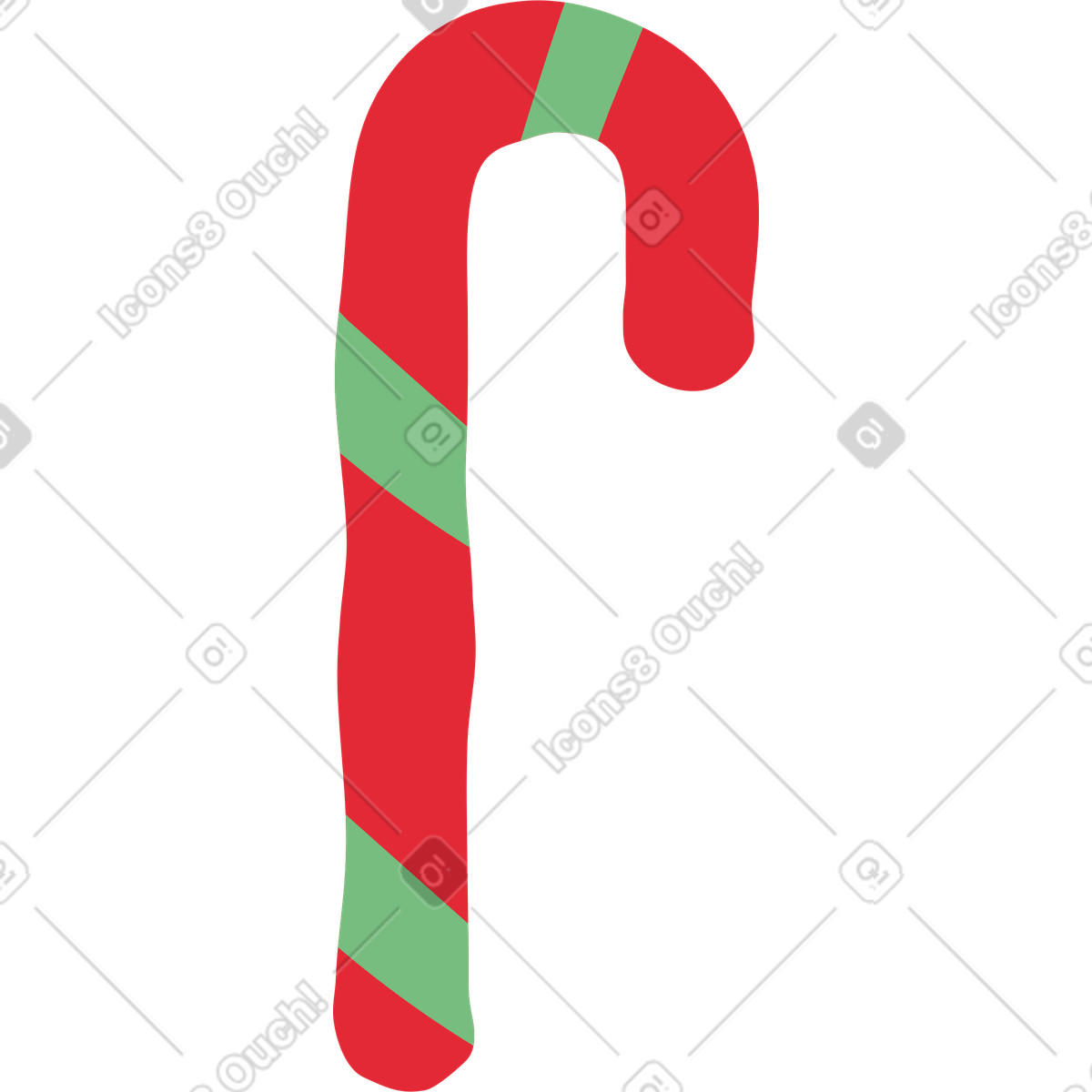 下载 Stripy 风格的 糖果手杖 插画，支持 PNG、SVG 格式
