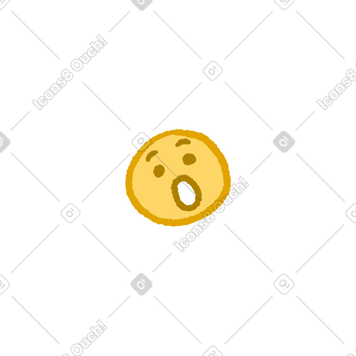 Überraschtes emoji-Illustration im Hue-Stil als Download in PNG, SVG