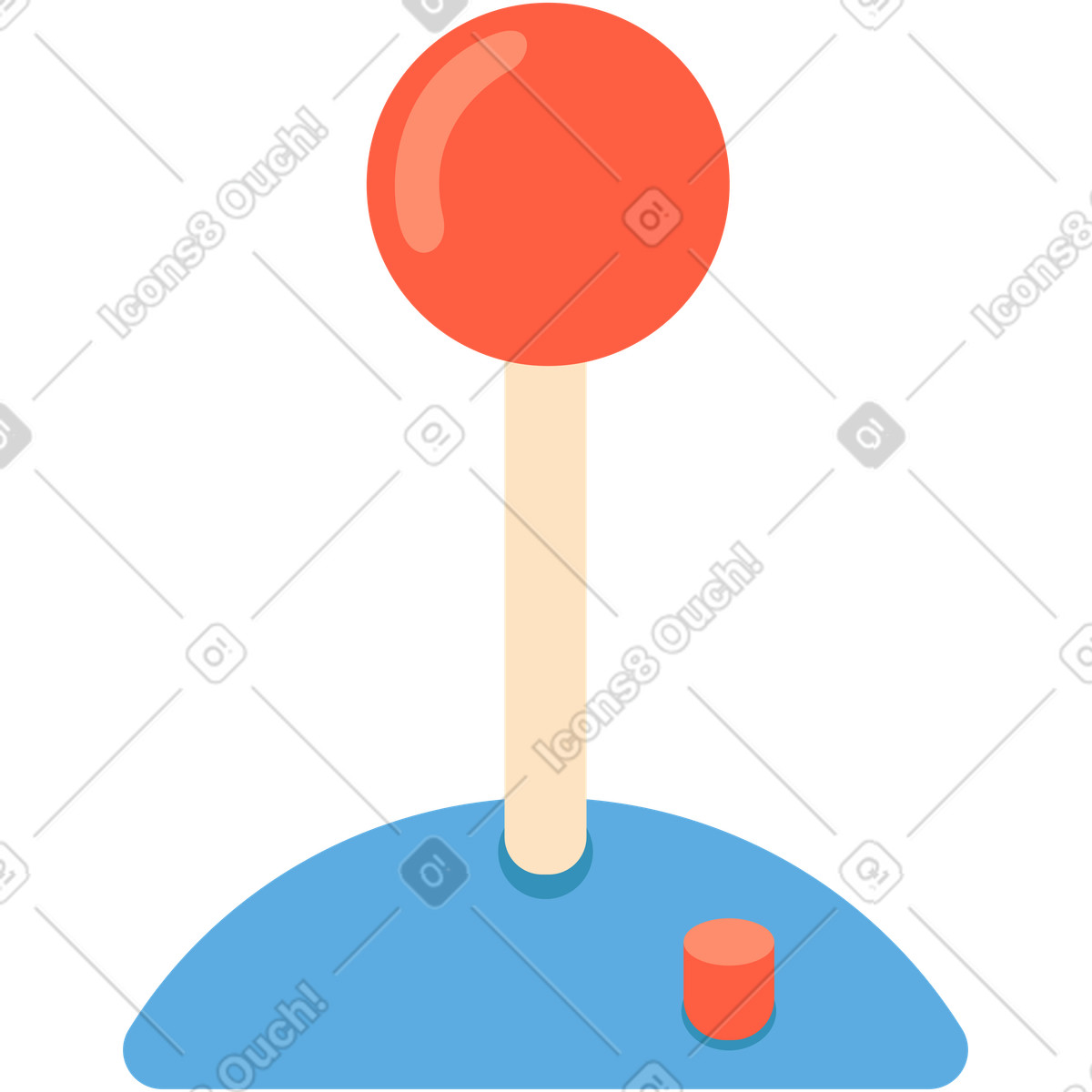Leva di controllo del gioco illustrazione in stile Dizzy scarica in PNG, SVG