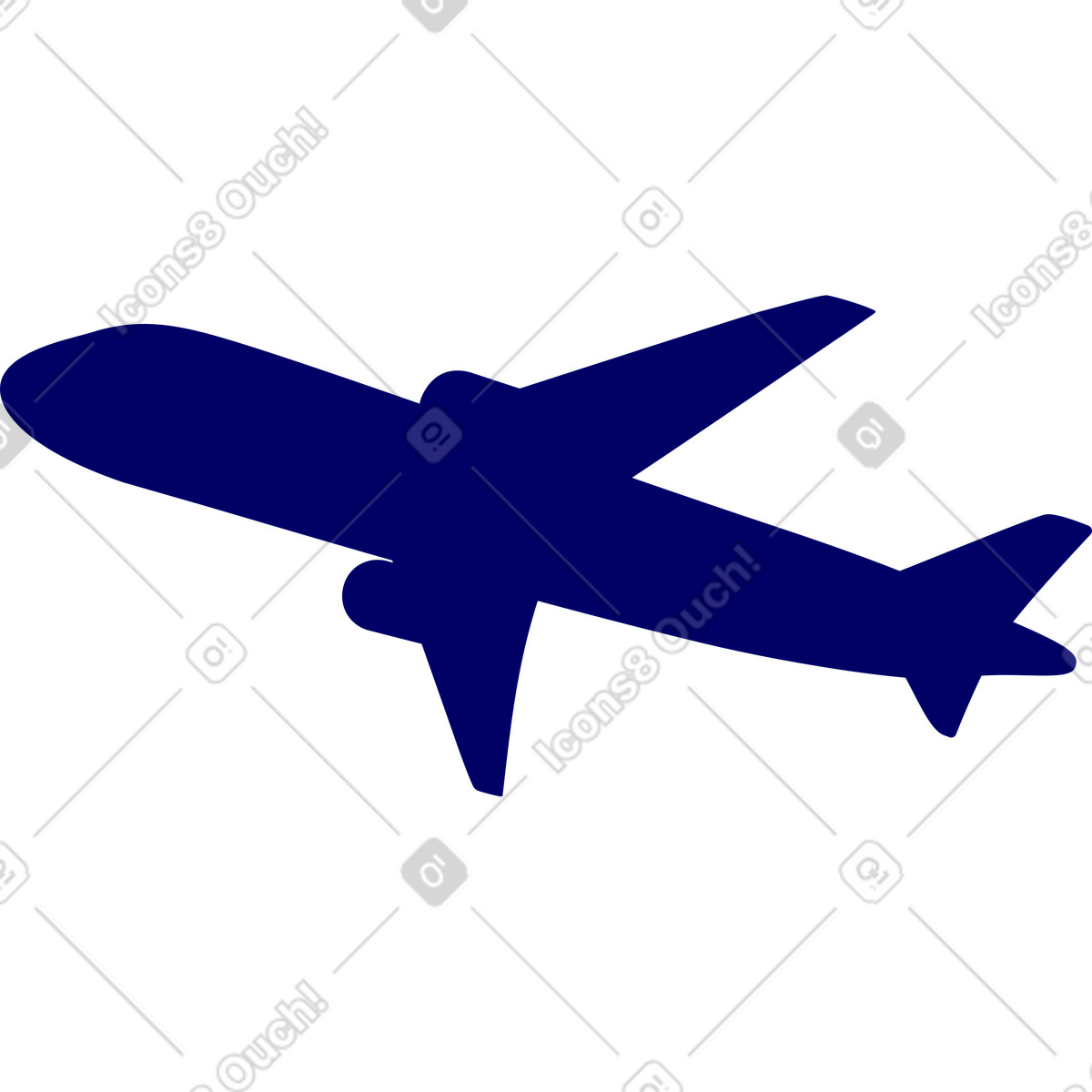 下载 Lounge 风格的 深蓝色小飞机 插画，支持 PNG、SVG 格式
