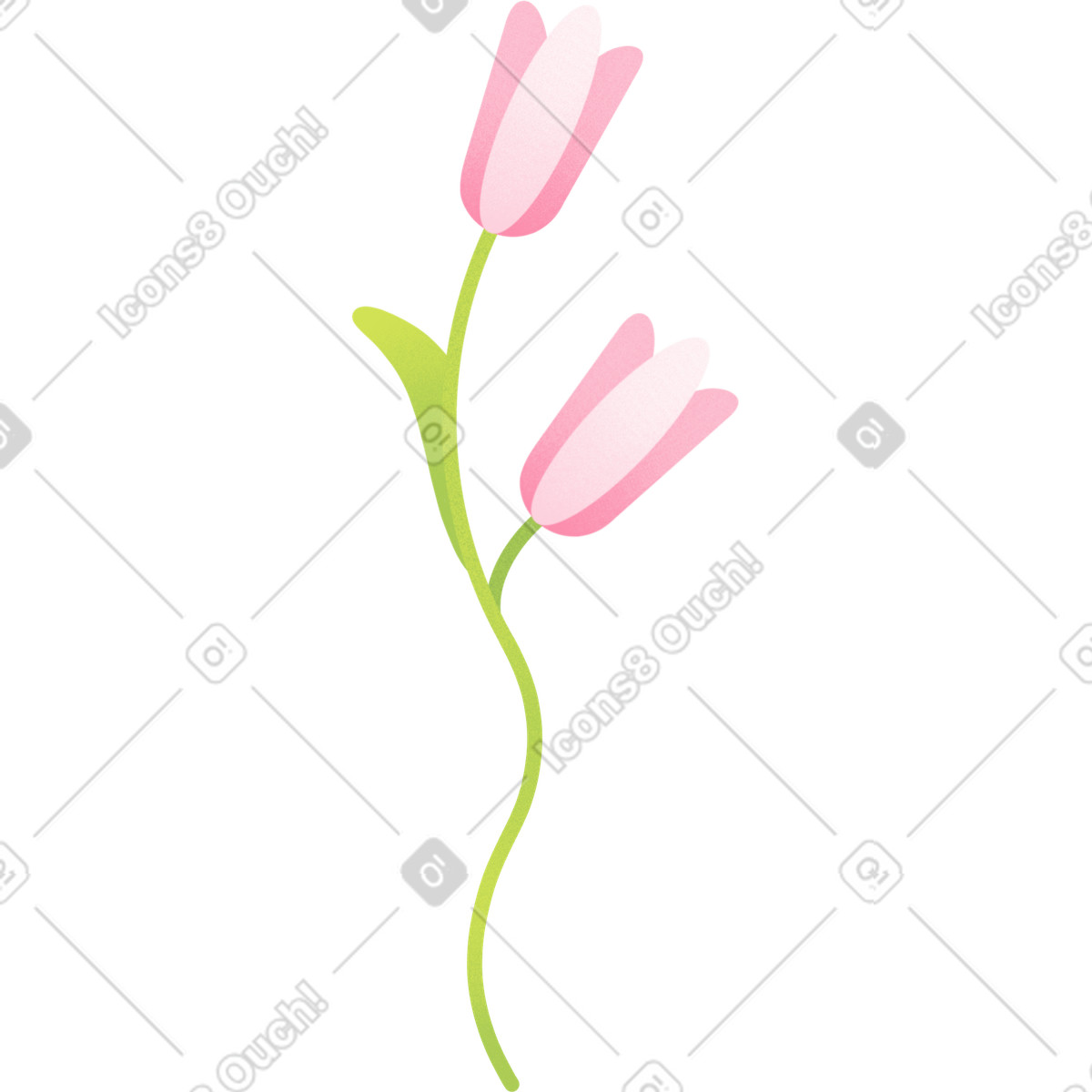 下载 Joy 风格的 Pink flowers 插画，支持 PNG、SVG 格式