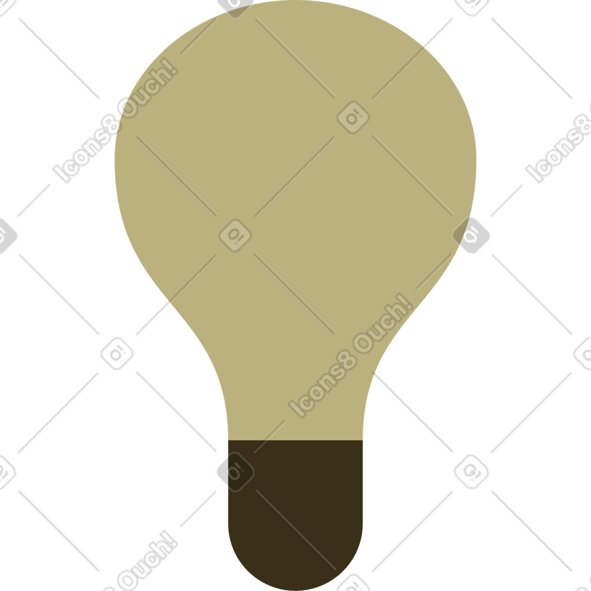 Illustration Ampoule éteinte dans le style Arabica à télécharger aux formats PNG, SVG
