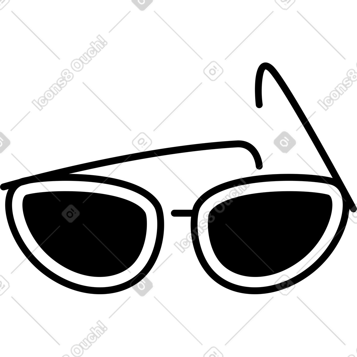 Sunglasses illustration in Weekday style download in PNG, SVG