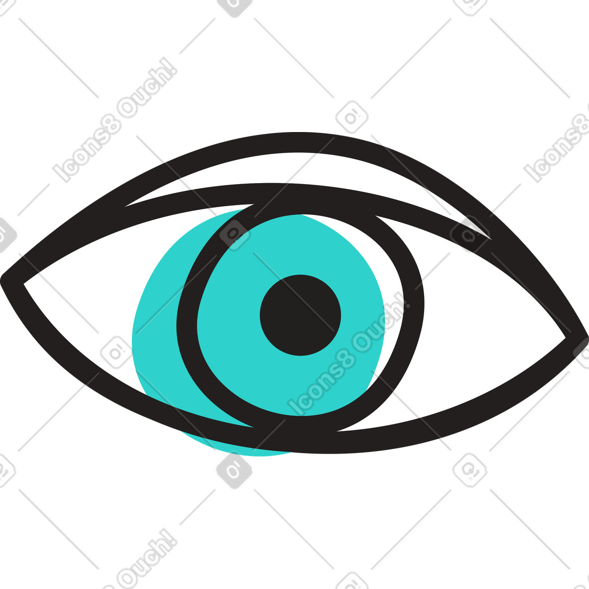 Eye camera illustration in Little style download in PNG, SVG