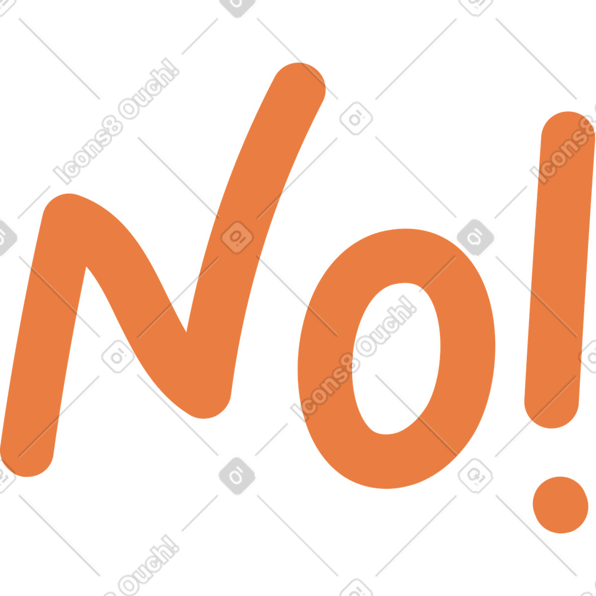 Ilustración No en estilo Ginger Cat a descargar en PNG y SVG