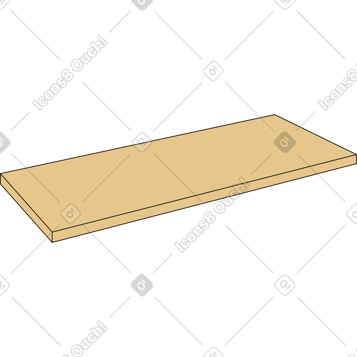 Illustration Dessus de la table dans le style Kindy à télécharger aux formats PNG, SVG