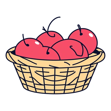 A woven basket made of natural fibers, featuring an intricate pattern. The basket is filled with shiny red apples that have a glossy surface reflecting light. The apples vary in size, adding visual interest. The basket is placed on a rustic wooden table with visible grain and texture, enhancing the overall warmth of the scene.