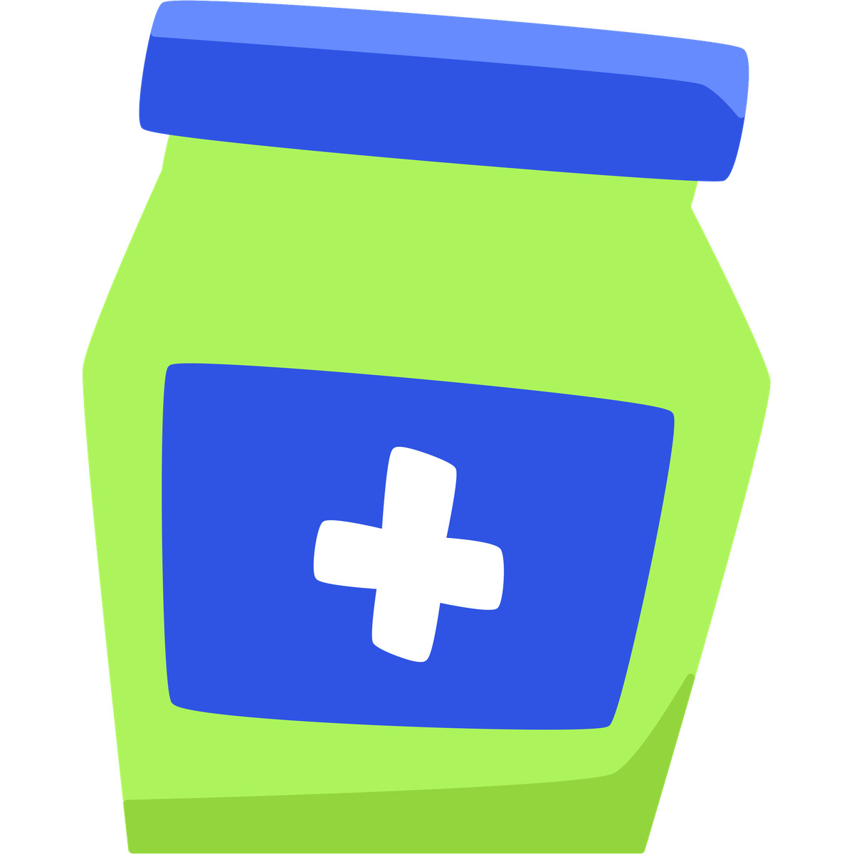 Bouncy 스타일의 Green jar of medicine 일러스트레이션 PNG, SVG 다운로드