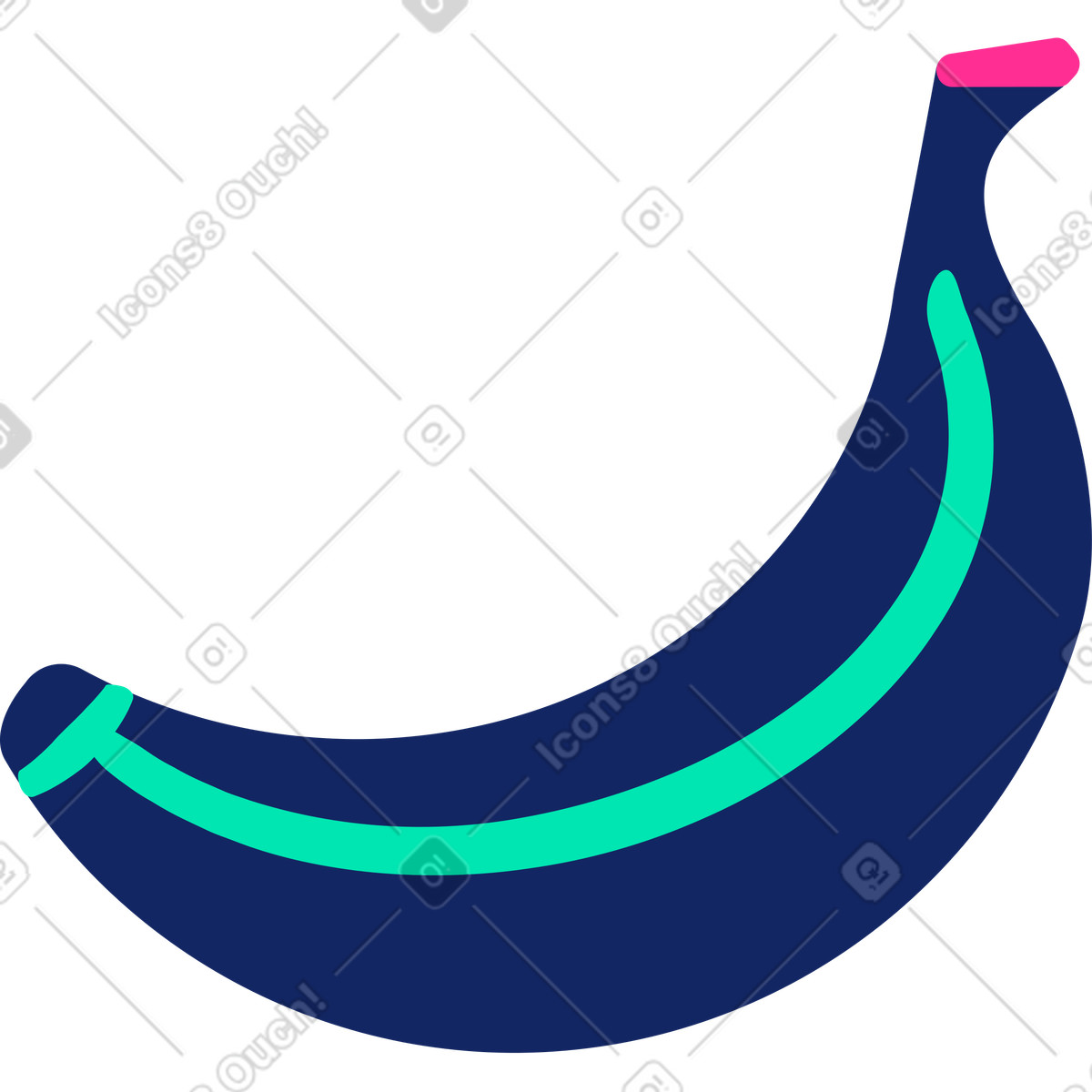Banana illustration in Cyborg style download in PNG, SVG
