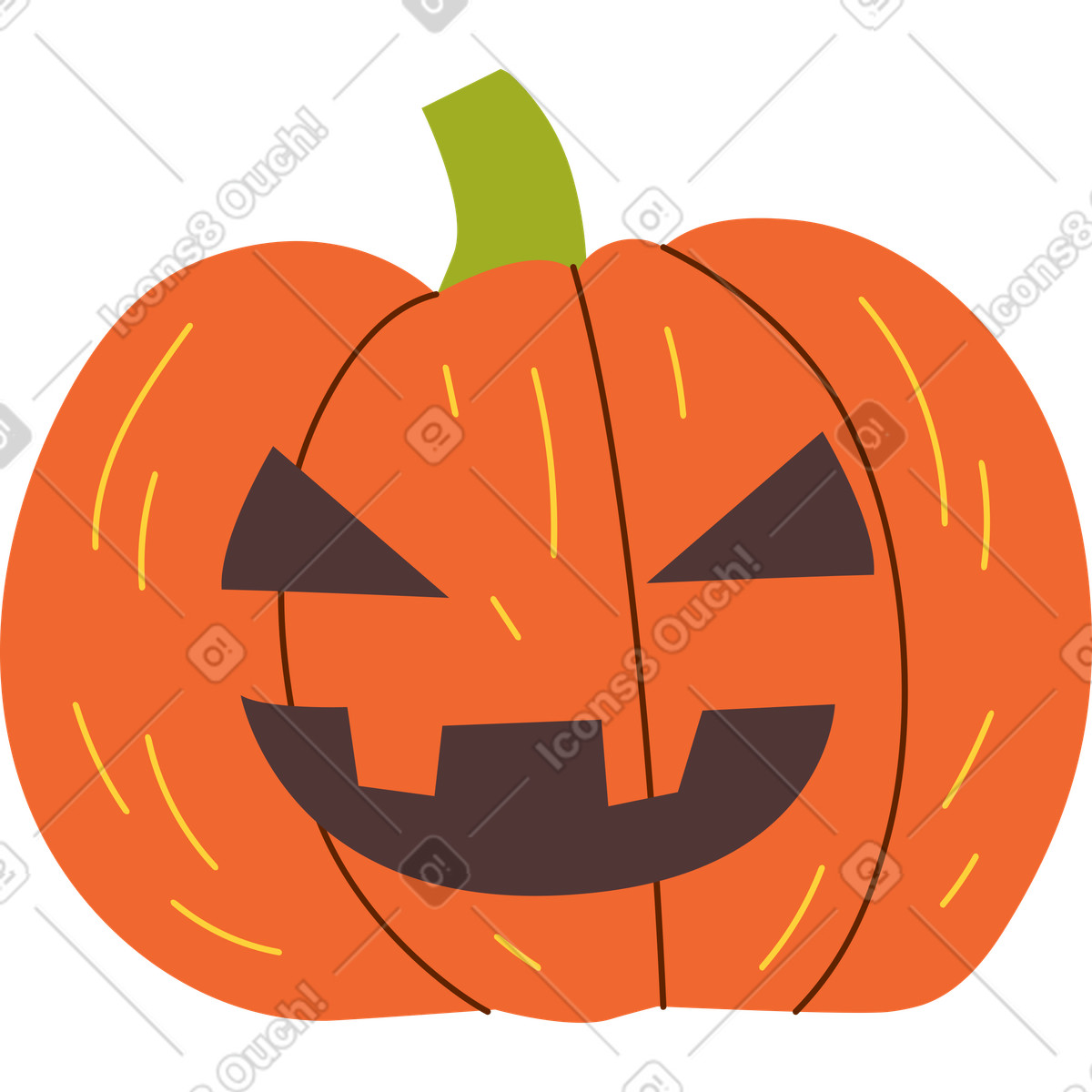 Ilustración Calabaza de halloween en estilo Woof a descargar en PNG y SVG