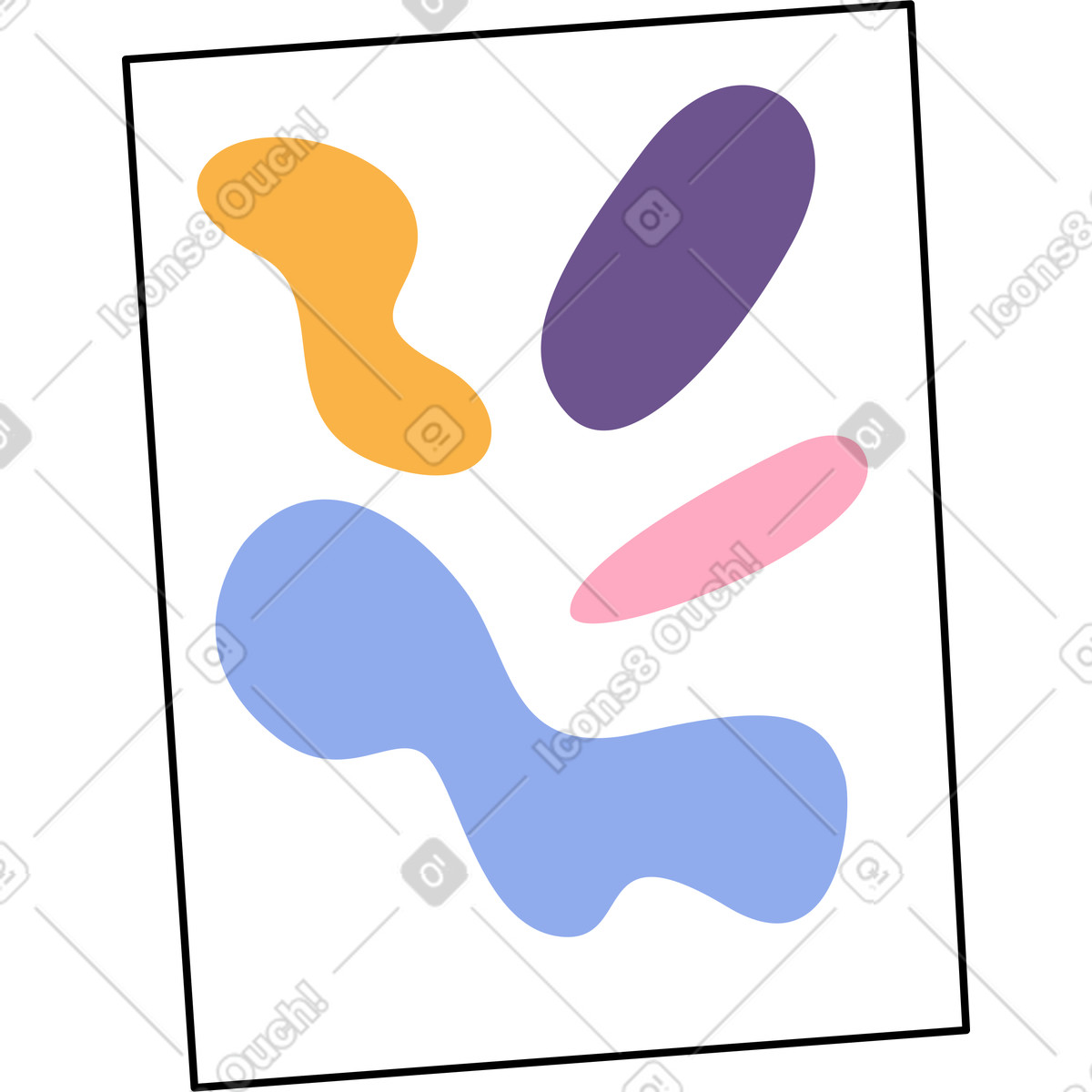 Painting with multi-colored spots of abstraction illustration in Bloom style download in PNG, SVG