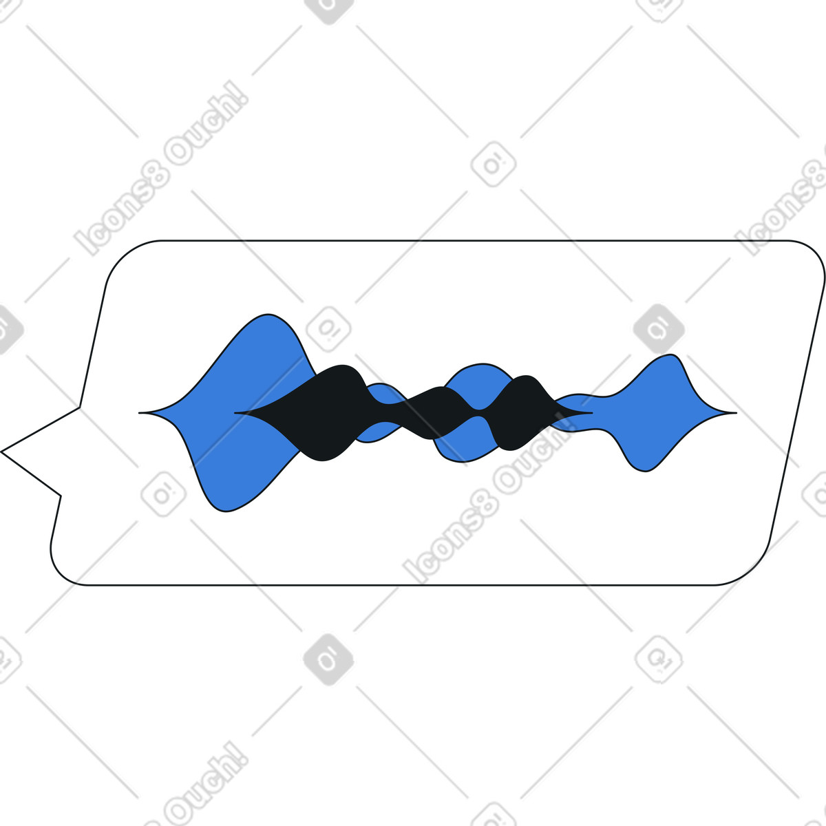 Illustration Message vocal robotique dans le style Midnight à télécharger aux formats PNG, SVG