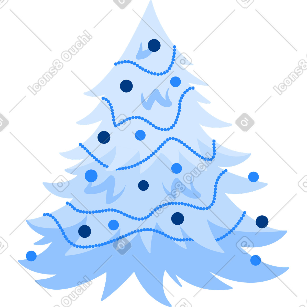 Urban スタイルの クリスマスツリー のイラストをPNG、SVG形式でダウンロード