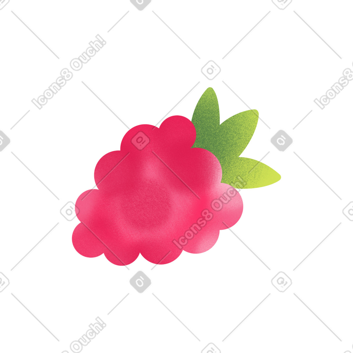Raspberries-Illustration im Joy-Stil als Download in PNG, SVG