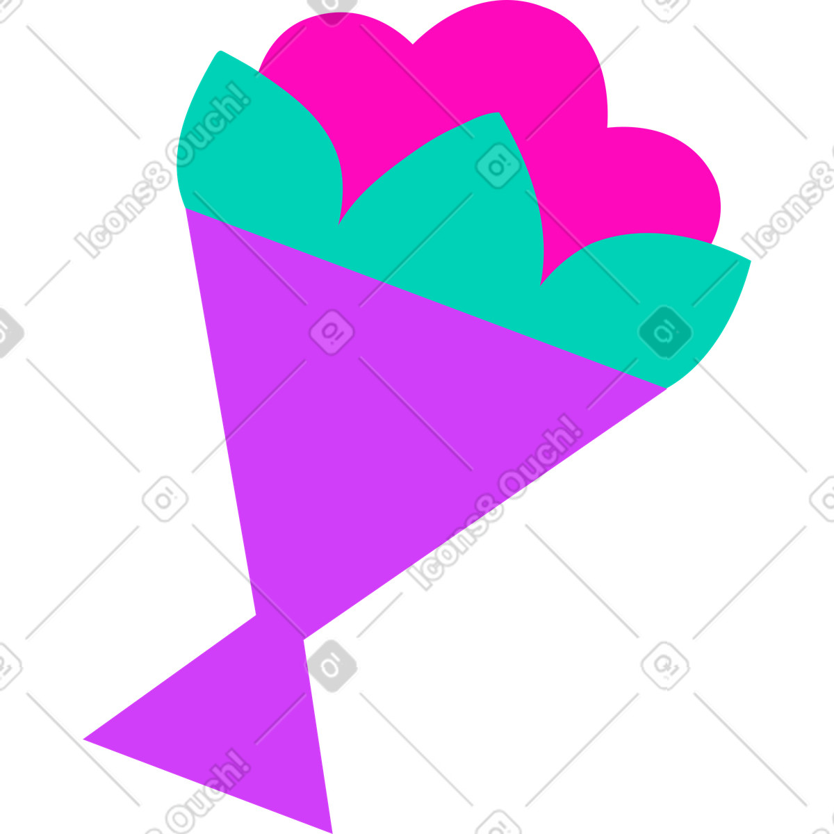 Ilustración Ramo de flores en estilo Basic a descargar en PNG y SVG