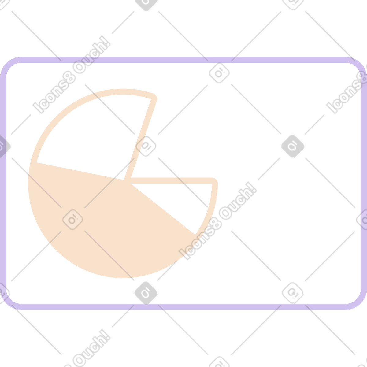 Grafico a torta nella finestra illustrazione in stile Folks scarica in PNG, SVG
