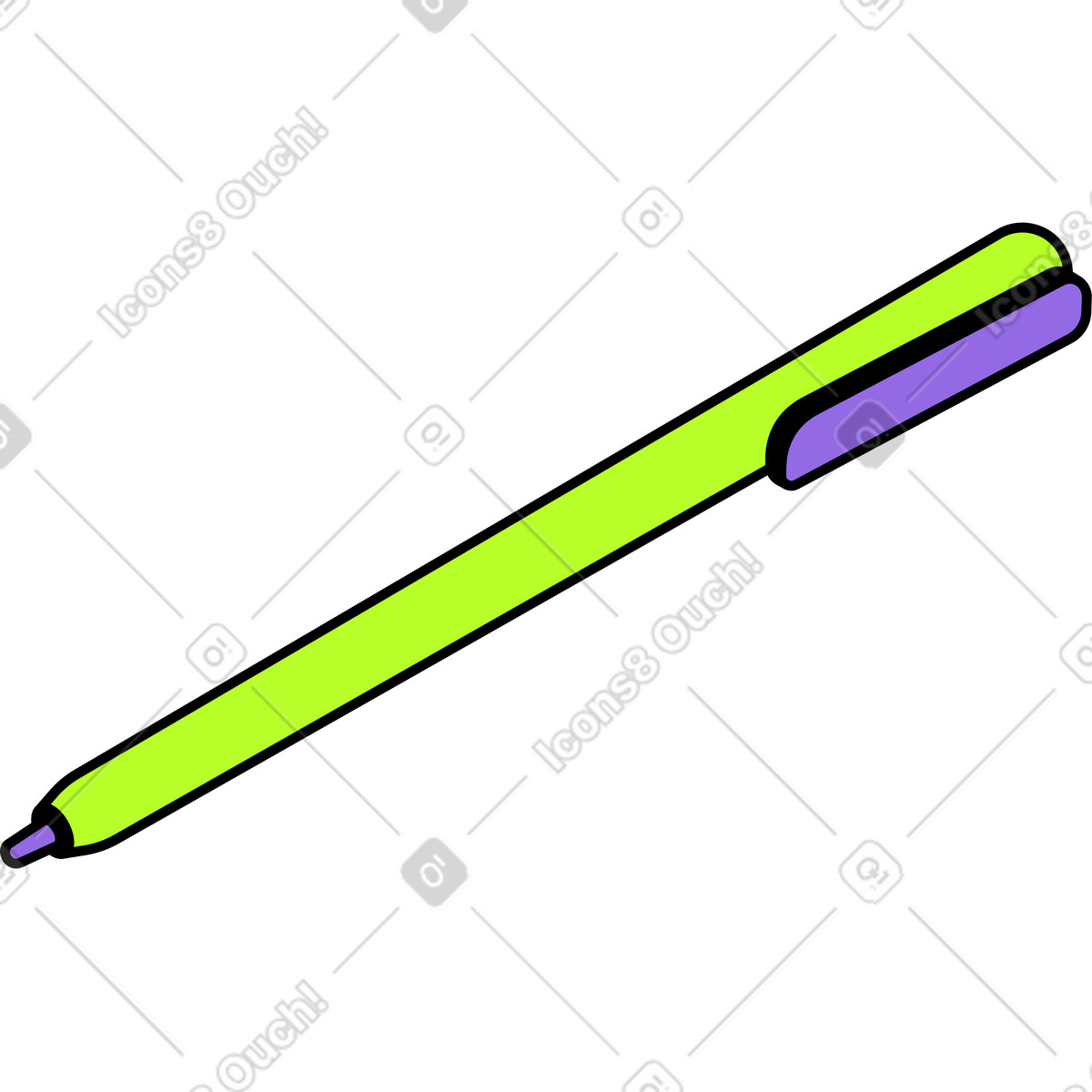 Ilustración Bolígrafo en estilo Project a descargar en PNG y SVG