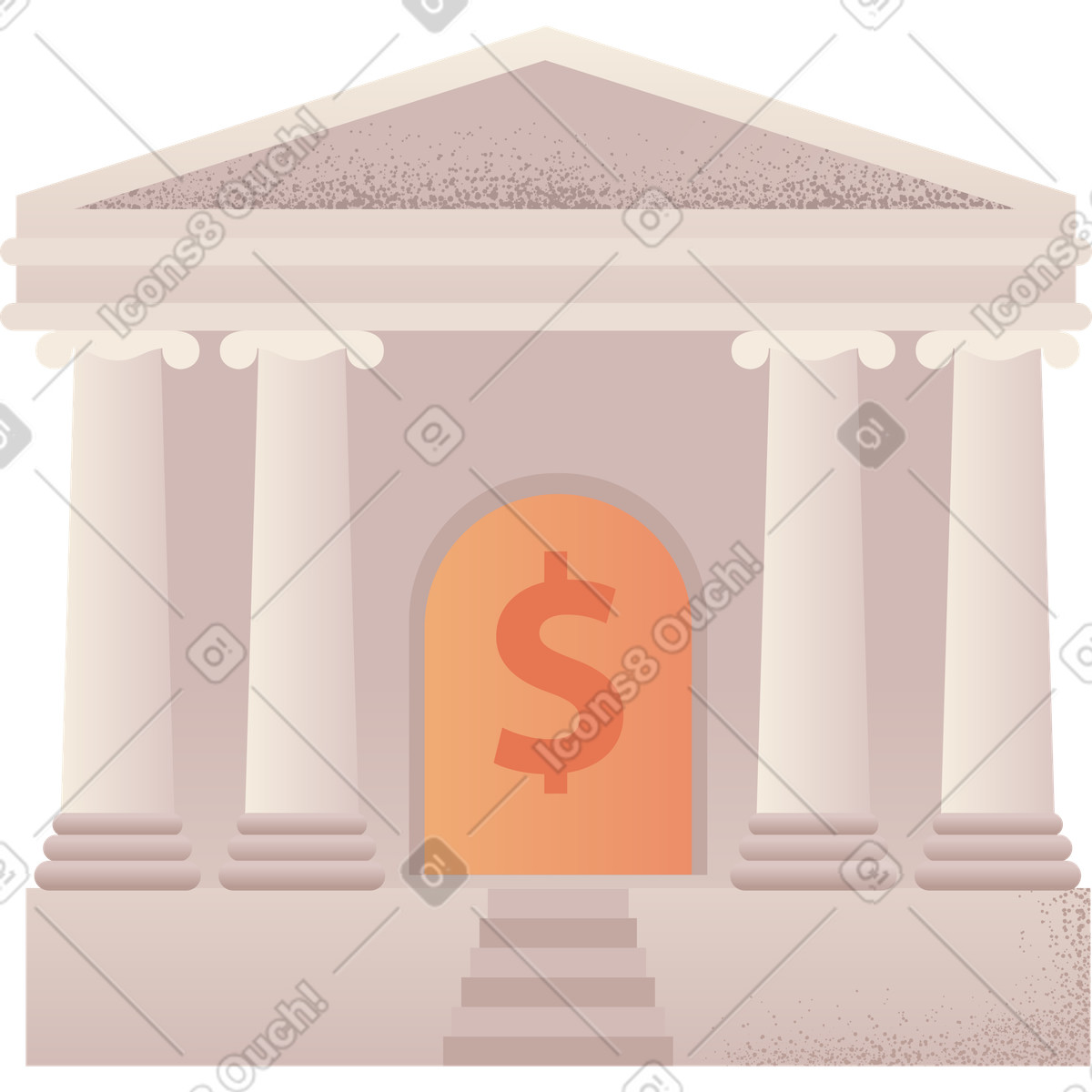 Bank illustration in Pale style download in PNG, SVG
