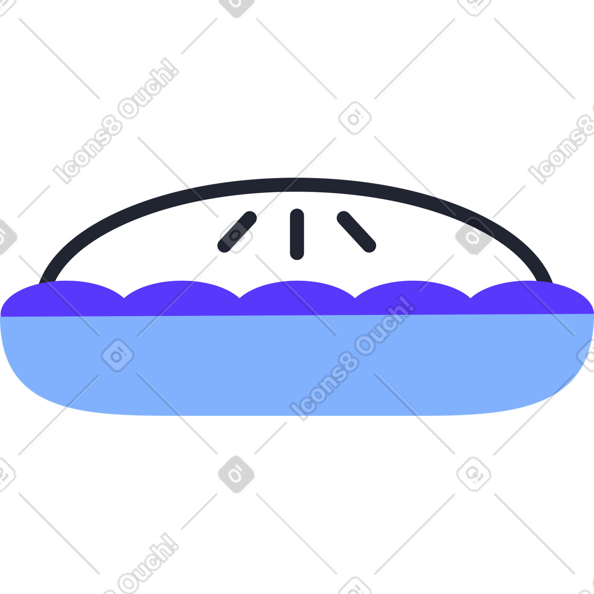 Illustration Tarte aux pommes dans le style Pablita à télécharger formats PNG, SVG