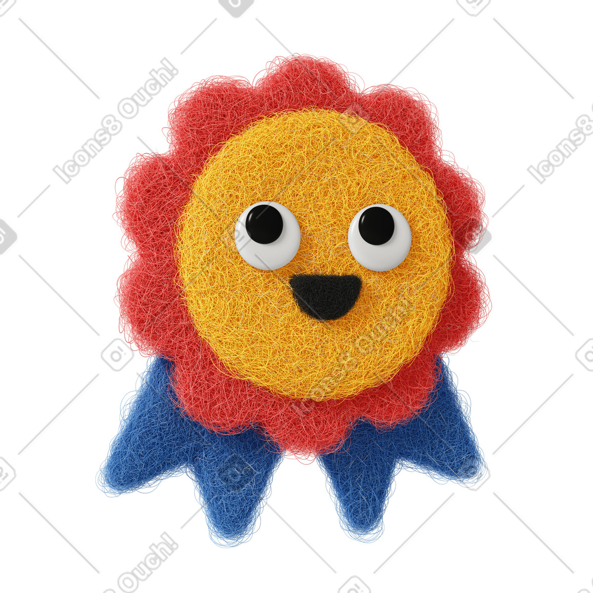 Fuzzy スタイルの Cute award medal のイラストをPNG、SVG形式でダウンロード