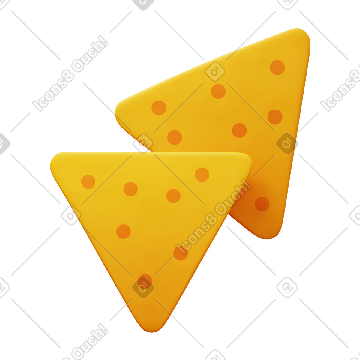 Ilustración Nachos en estilo 3D Fluency a descargar en PNG y SVG