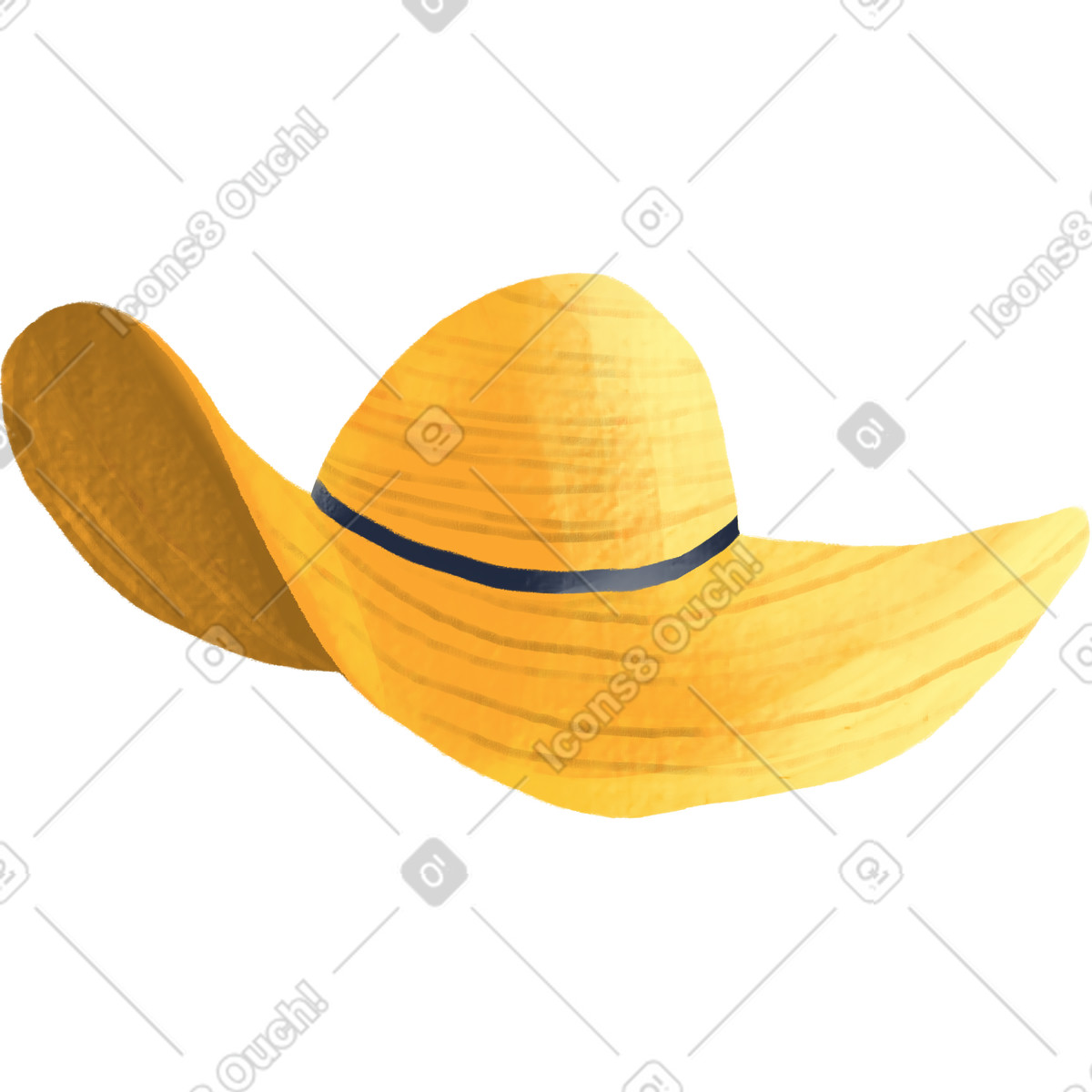 Ilustração de Straw hat em no estilo Sunday para baixar em PNG, SVG