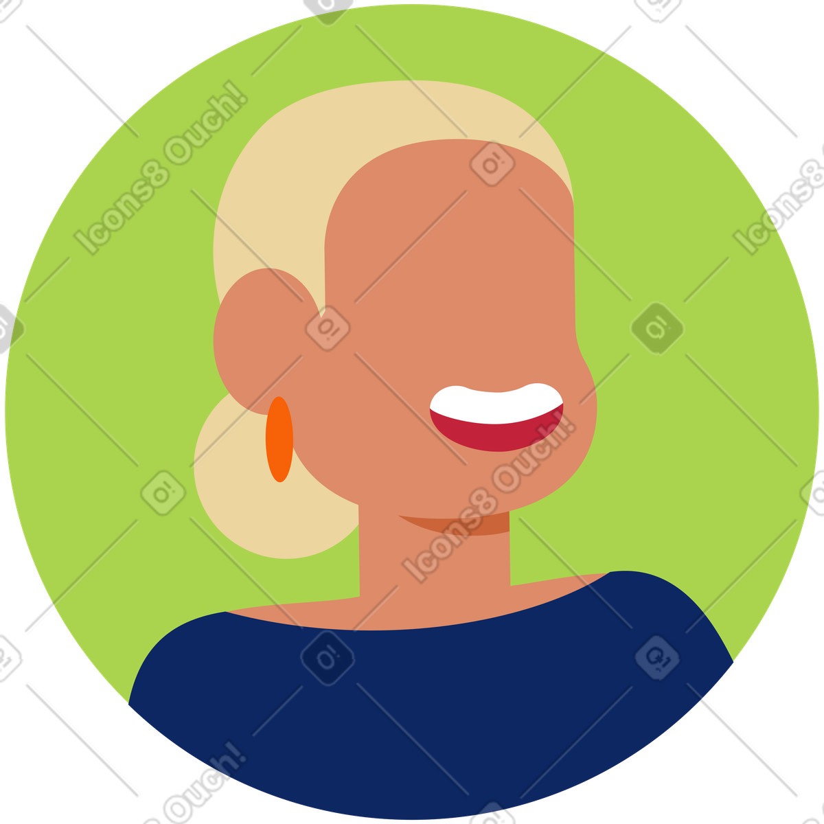 Ilustración Avatar femenino en estilo Catchy a descargar en PNG y SVG