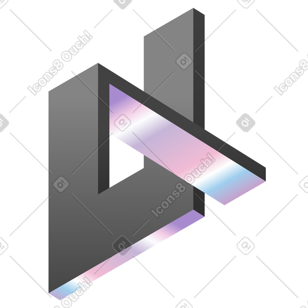 Abstract geometric shape, Optical illusion object-Illustration im -Stil als Download in PNG, SVG