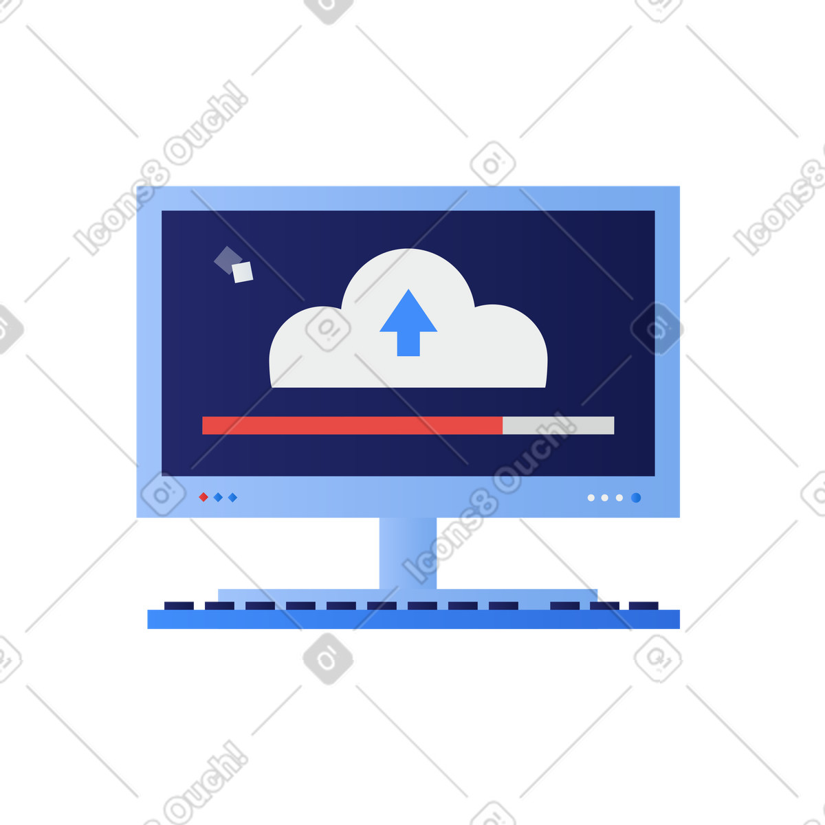 Caricamento di file dal computer illustrazione in stile Clip scarica in PNG, SVG