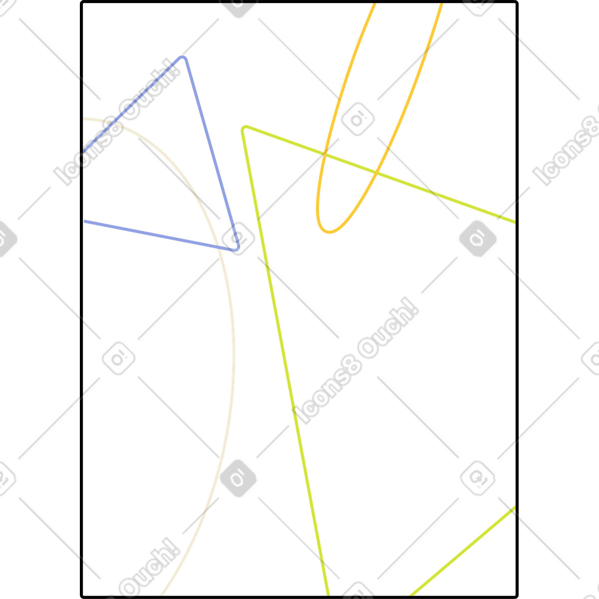 Großes abstraktes gemälde-Illustration im Juicy-Stil als Download in PNG, SVG