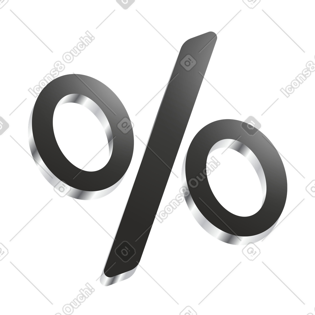 Percent symbol representing interest rates finance discount and profit margin illustrazione in stile Token scarica in PNG, SVG
