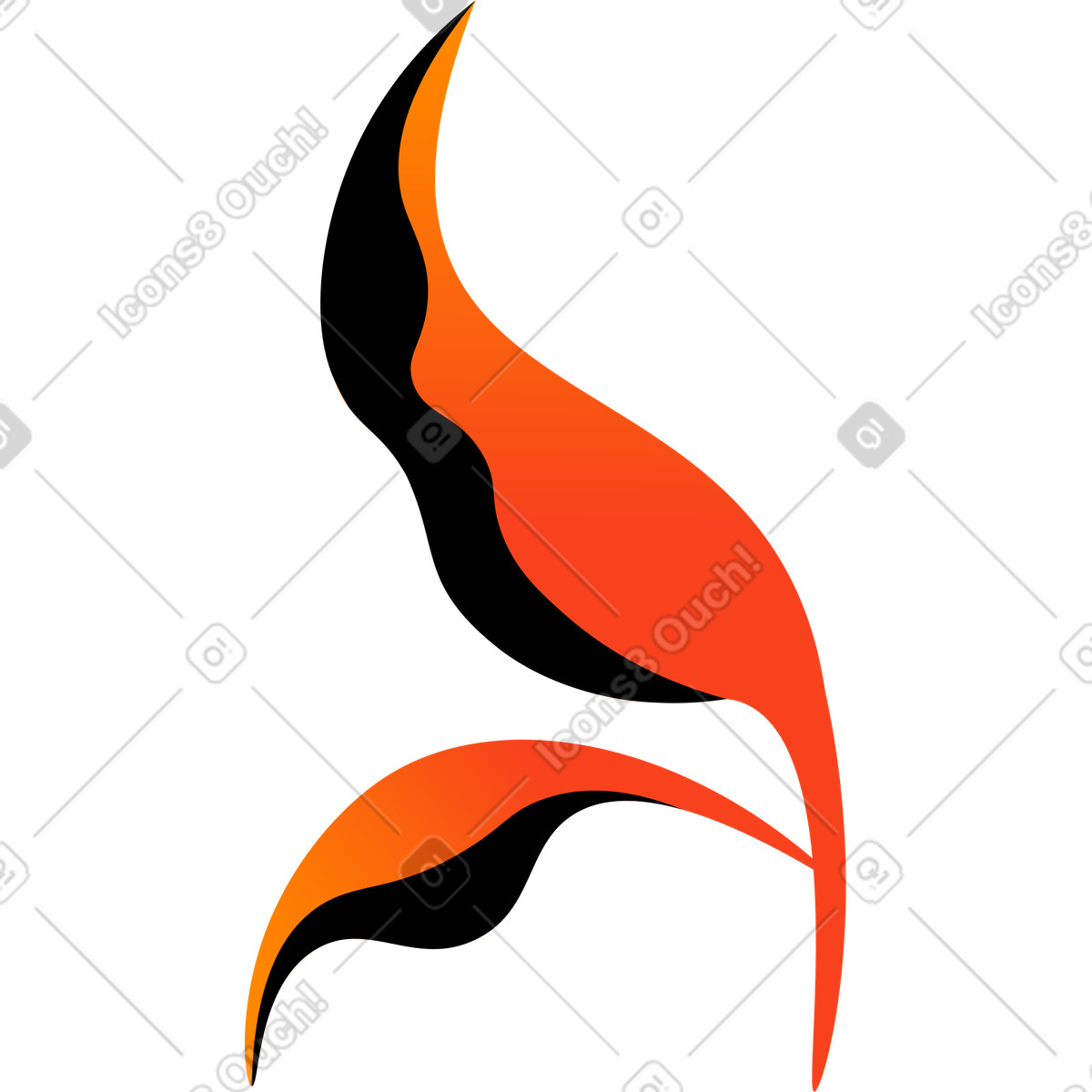 Illustration Herbe noire rouge dans le style Amani à télécharger aux formats PNG, SVG